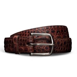 Tecovas Men's Caiman Belt Mahogany